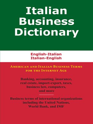 cover image of Italian Business Dictionary
